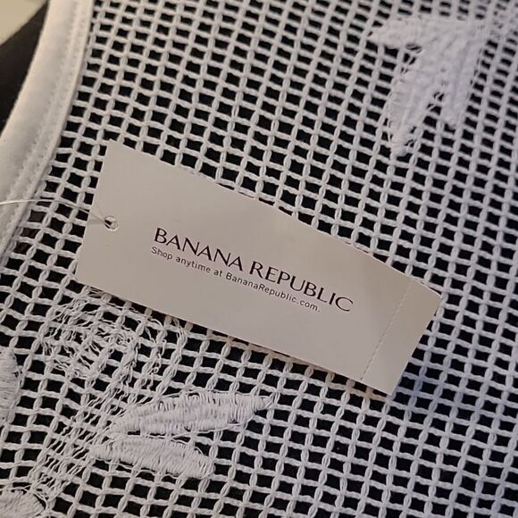 Banana Republic sz L open crocheted top - Picture 6 of 11